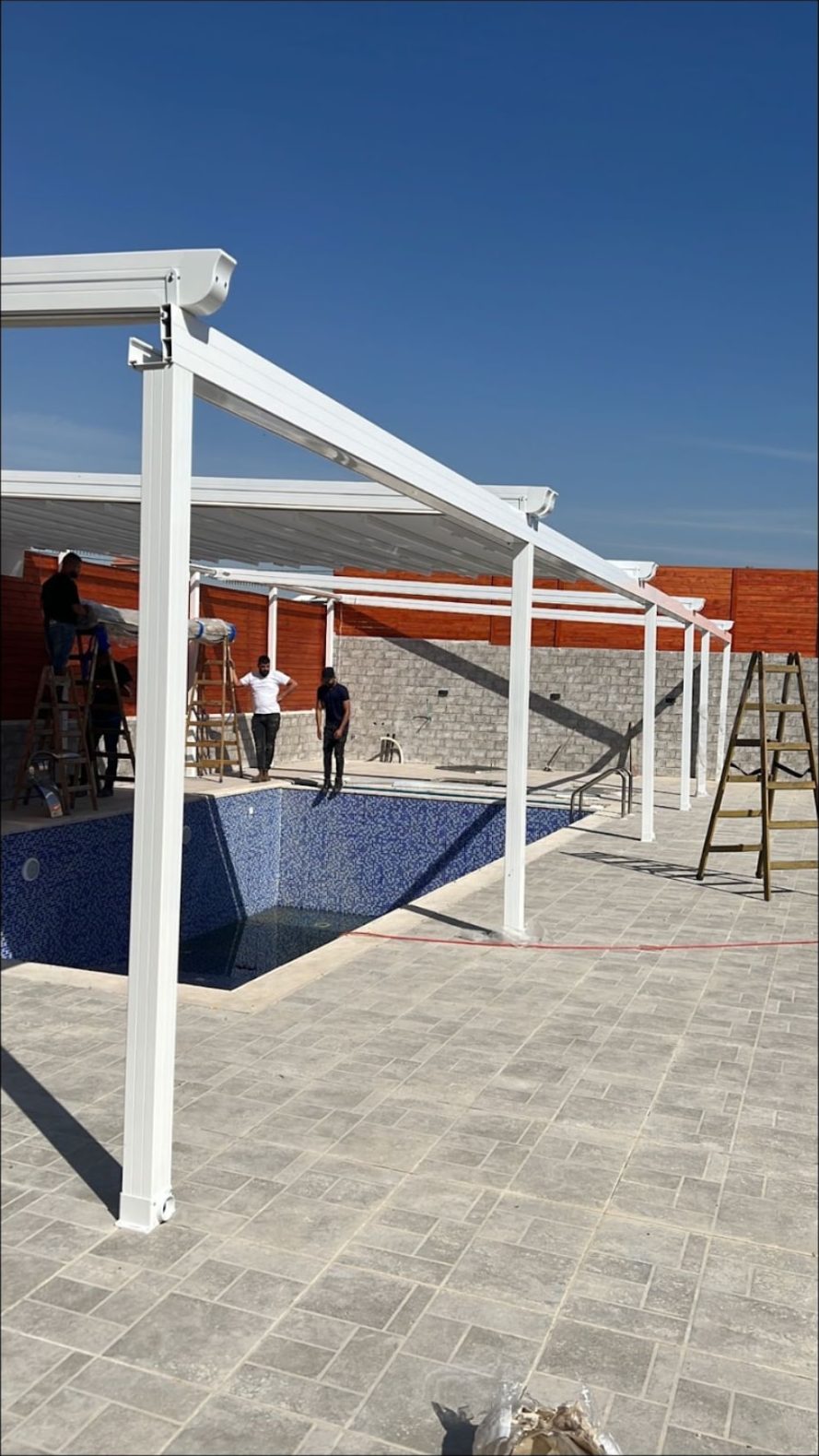 פרגולות PVC חשמליות — פרויקט 5